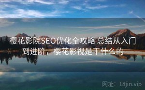 樱花影院SEO优化全攻略 总结从入门到进阶，樱花影视是干什么的