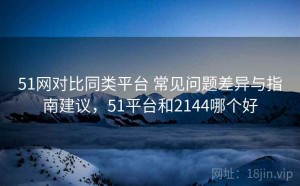 51网对比同类平台 常见问题差异与指南建议，51平台和2144哪个好