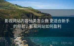 影视网站内容分类怎么做 更适合新手的经验，影视网站如何盈利