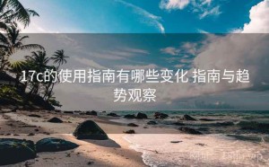 17c的使用指南有哪些变化 指南与趋势观察