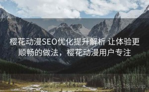樱花动漫SEO优化提升解析 让体验更顺畅的做法，樱花动漫用户专注