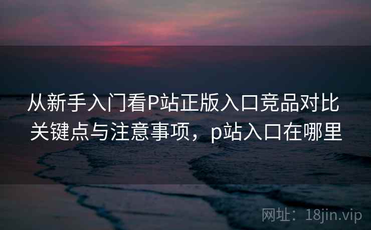 从新手入门看P站正版入口竞品对比 关键点与注意事项，p站入口在哪里