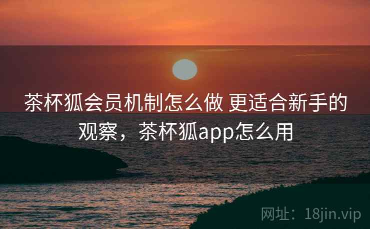 茶杯狐会员机制怎么做 更适合新手的观察，茶杯狐app怎么用