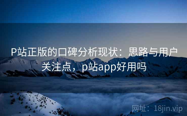 P站正版的口碑分析现状：思路与用户关注点，p站app好用吗