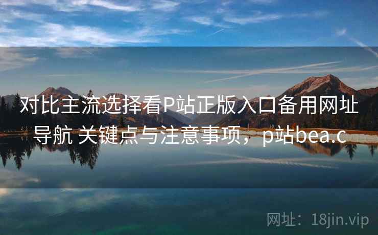 对比主流选择看P站正版入口备用网址导航 关键点与注意事项，p站bea.c
