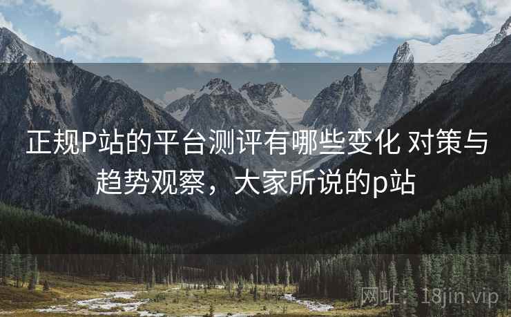 正规P站的平台测评有哪些变化 对策与趋势观察，大家所说的p站